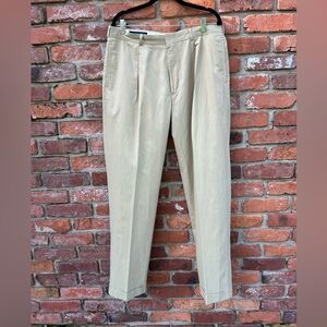 Polo Ralph Lauren Golf Men's Pleated Front Tan Pants Size 36/32 Cotton/Nylon